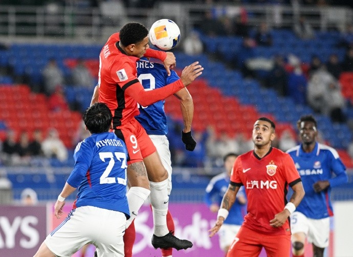 亞冠精英聯(lián)賽1/8決賽次回合，橫濱水手4比1上海海港
