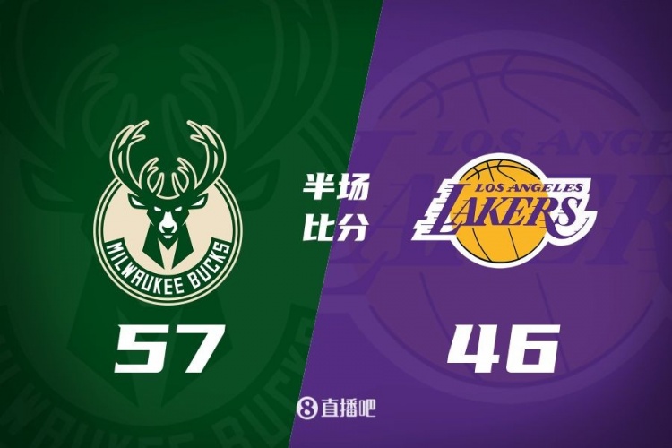 讓一套首發(fā)！布朗尼8分全隊(duì)最高 字母13+3 湖人半場(chǎng)落后雄鹿11分